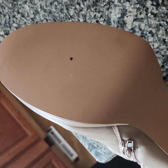 JustFab Ilsa Platform Heeled-Booties Taupe Size 10 - Picture 11 of 14